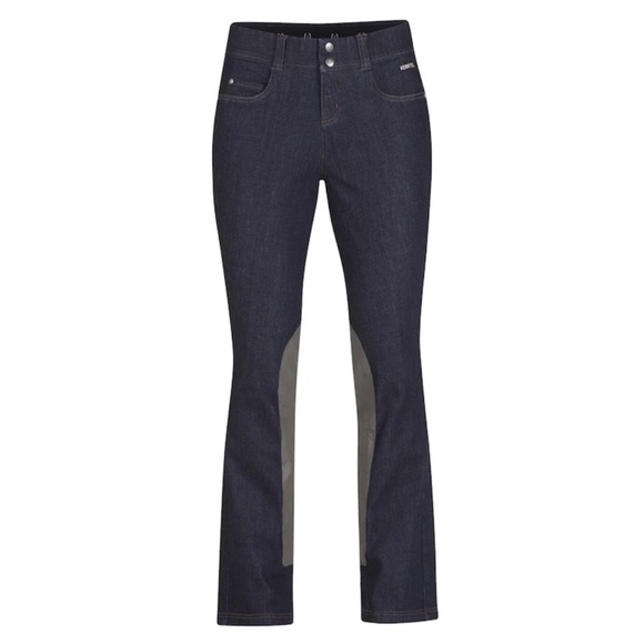 Kerrits’ Stretch-Denim Extended Knee-Patch Bootcut Riding Jean Size Small - Picture 1 of 14